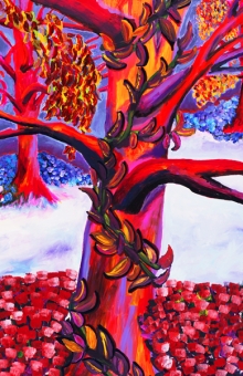The Red Tree Forest 60x48 in. acrylic