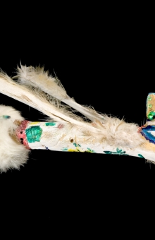 Ming Li The White Moth 12 in. wood, feather, glass, wire, cloth 2003